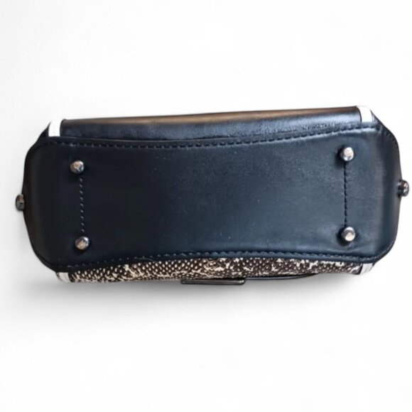 Coach Drifter Top Handle  – Reptile Embossed Leather, Crossbody Strap, Gunmetal - Picture 13 of 15